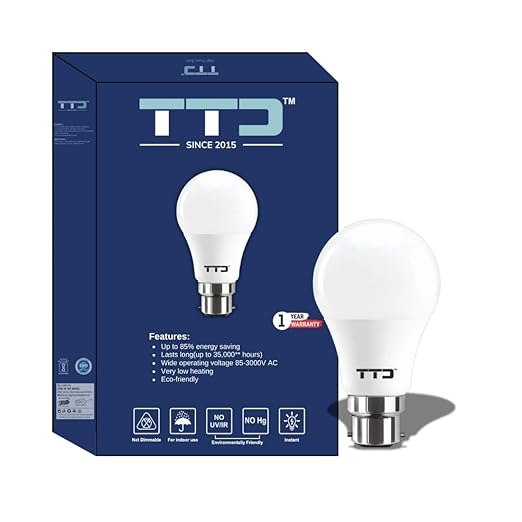 TTD 9 watt LED Bulb Light (Pack of 1), 1 Year Warranty, BIS/LM-80 Certified, Call 8826686001 for Bulk Offers (Cool White Color)