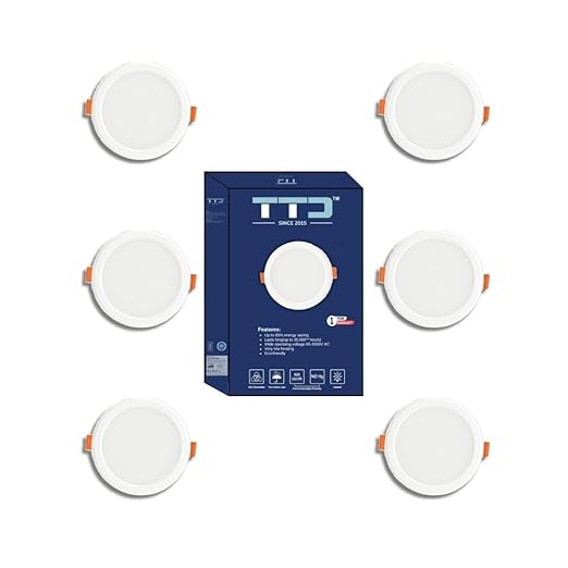TTD 8 watt Round LED Panel Light (Pack of 1), 1 Year Warranty, 4 Inch Cut-Out, 4 Years Life* Call 8826686001 for Bulk Offers (Cool White Color)