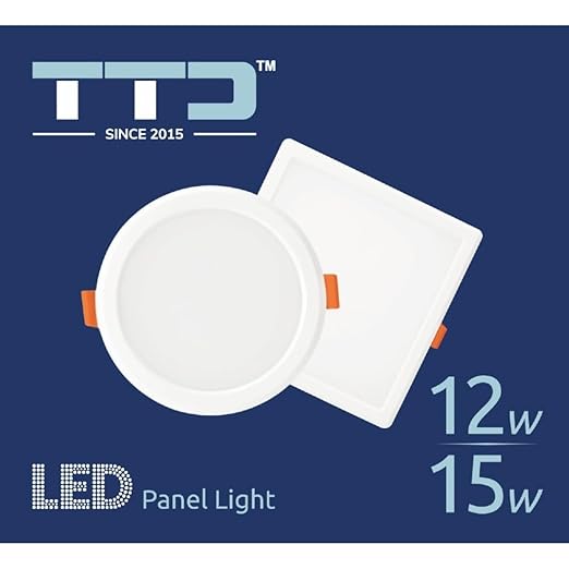 TTD 15 watt Square LED Panel Down Light (Pack of 1), 5 inch Cut-Out, 4 Years Life*, 1 Year Warranty, BIS/LM-80 Certified,Call 8826686001 for Bulk Offers (Cool White)