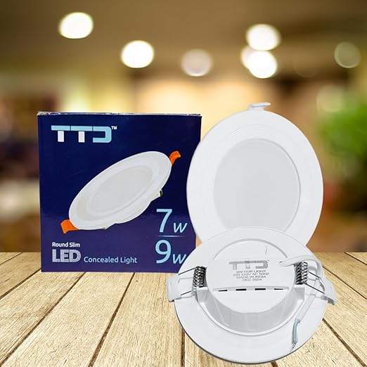 TTD 9 watt LED Concealed Down LED Light 4 inch Cut-Out (Pack of 10), 1 Year Warranty, BIS/LM-80 Certified, Call 8826686001 for Bulk Offers (Cool White Color)