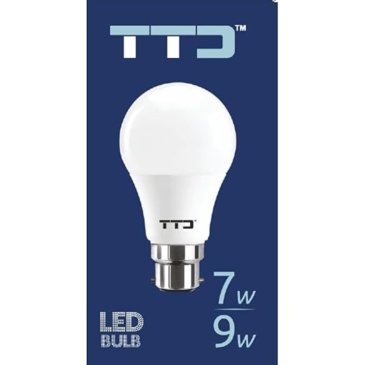 TTD 9 watt LED Bulb Light (Pack of 5), 1 Year Warranty, BIS/LM-80 Certified, Call 8826686001 for Bulk Offers (Cool White Color)