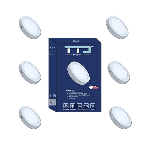 TTD Round Surface Down Light 20 watt (Pack of 2), 3 Years Life, 1 Year Warranty, BIS Certified, Call 8826686001 for Warranty and Bulk Deals