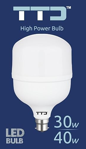 TTD 30 watt LED Bulb (pack of 2), 1 Year Warranty, BIS/LM-80 Certified, Call 8826686001 for Warranty, Suitable for Home, Restaurants, Offices and Hotels