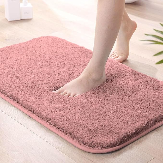 Roseate Little Flower Super Soft Anti Skid (40x60 cm) Super Absorbent Mats Microfibre 2000 GSM Mat for Bathroom/Bedroom/Kitchen/Door Mat/Floor Mat Pack of 1