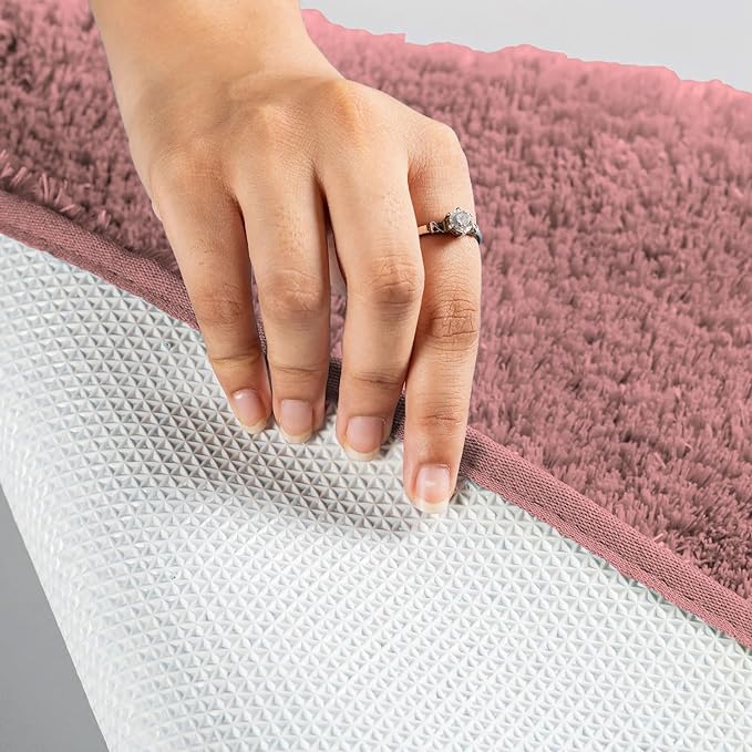 Roseate Little Flower Super Soft Anti Skid (40x60 cm) Super Absorbent Mats Microfibre 2000 GSM Mat for Bathroom/Bedroom/Kitchen/Door Mat/Floor Mat Pack of 1