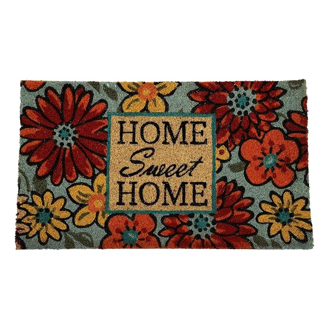 Onlymat Natural Coco Coir Black & Brown Tree Printed Anti-Slip With Pvc Back Rectangular Doormat For Indoor, Outdoor, Patio, Home And Office, Weatherproof, Large And Thick (120 X 40Cm)