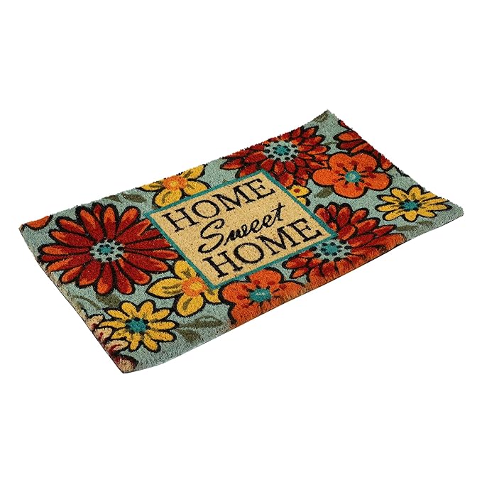 Onlymat Natural Coco Coir Black & Brown Tree Printed Anti-Slip With Pvc Back Rectangular Doormat For Indoor, Outdoor, Patio, Home And Office, Weatherproof, Large And Thick (120 X 40Cm)