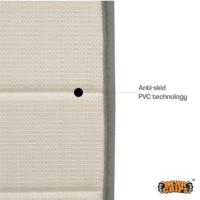 BSB HOME All Purpose Non Slip Anti-Skid - Memory Foam Door Mat, Kitchen Runner Super Absorbent - Quick Dry | Water soak (16" x 24", Grey)