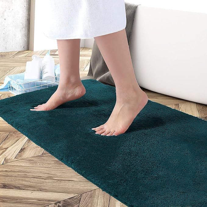 SKIVE India Microfiber Solid Anti-Skid Water Absorbent Washable Doormat (Grey, 2'' x 6'')