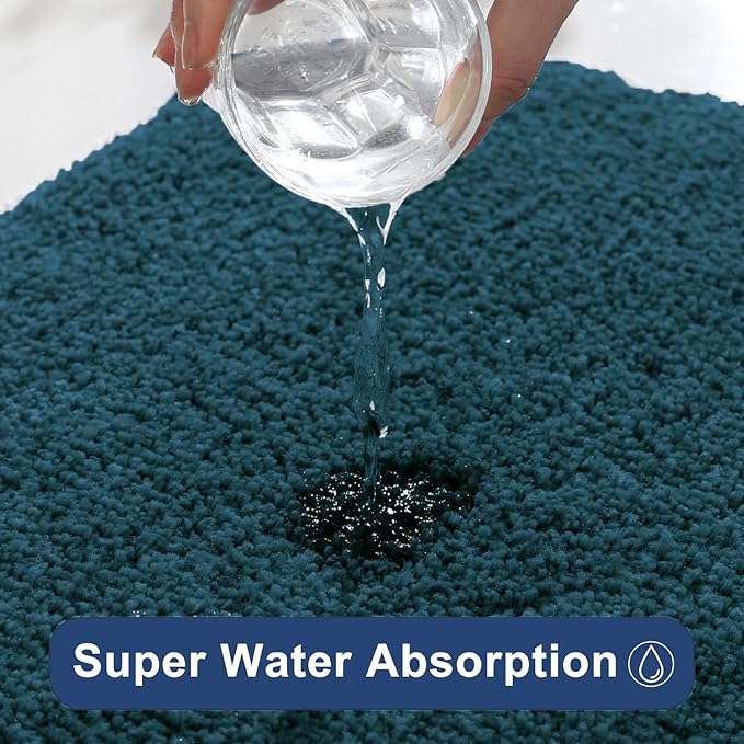 SKIVE India Microfiber Solid Anti-Skid Water Absorbent Washable Doormat (Grey, 2'' x 6'')