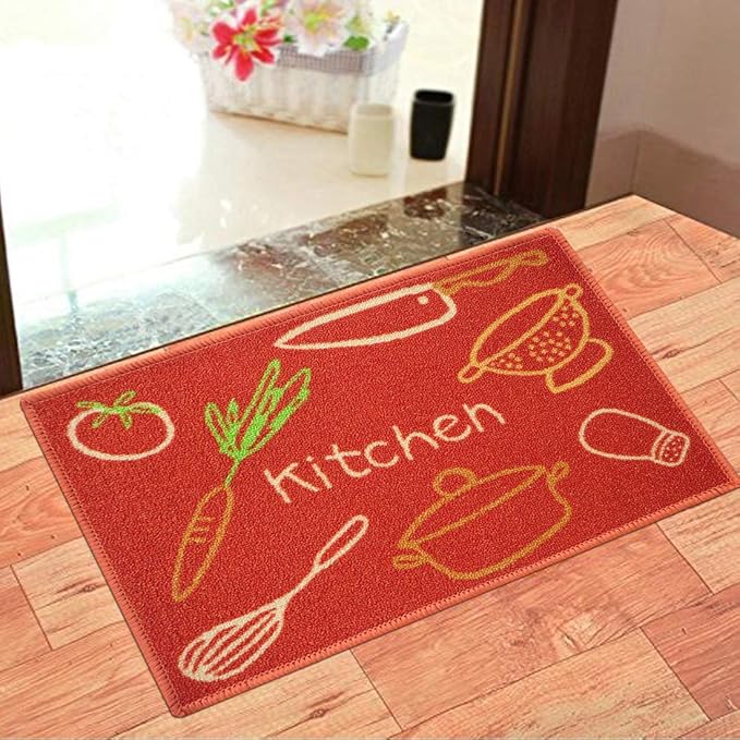 RM Handloom 45x70cm Door mat set of 2 | Soft and shaggy Microfibre Water Absorbent bath mat Set for home and kitchen | Antiskid Bathmat and Doormat Combo Pack of 2 for multipurpose use (Color - Brown)