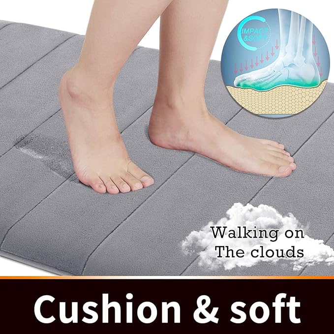 SPREAD SPAIN Memory Foam Igloo Floormat, Soft Velvet Luxury Bath Mats, Non-Slip Bath Rugs, Easier to Dry for Bathroom Floor Rugs, Machine Washable (004 Fall Leaf, 40cm x 60cm)