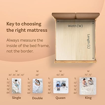 Sleepwell Dual Mattress | Reversible | High Density (HD) Foam | 6-inch Double Bed Size, Medium Soft & Hard (Orange,72x48X6)