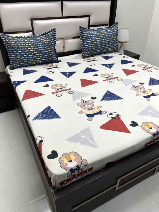 ACKROSS bedsheet, Fusion Collection, Ultra-Soft Microfiber Bedsheet  Durable, Wrinkle & Stain Resistant, 229x274 cm (Cream)